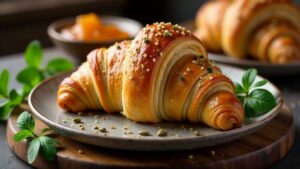 Croissants mit Kürbiskernfüllung