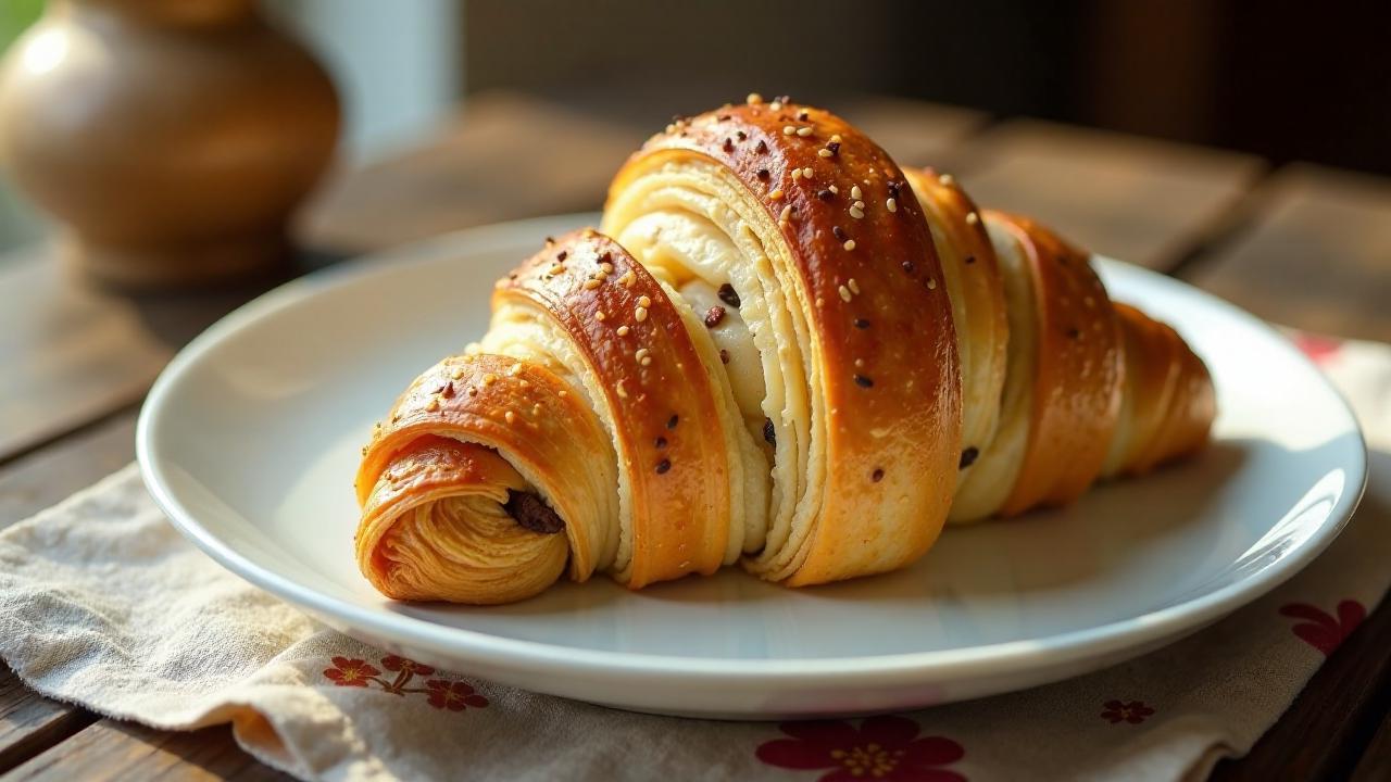 Croissants mit Mohnfüllung