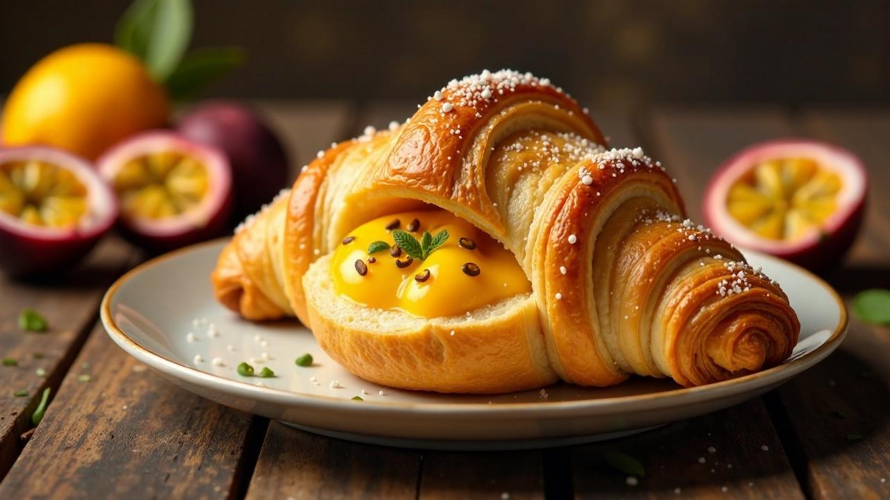 Croissants mit Passionsfrucht und Rum