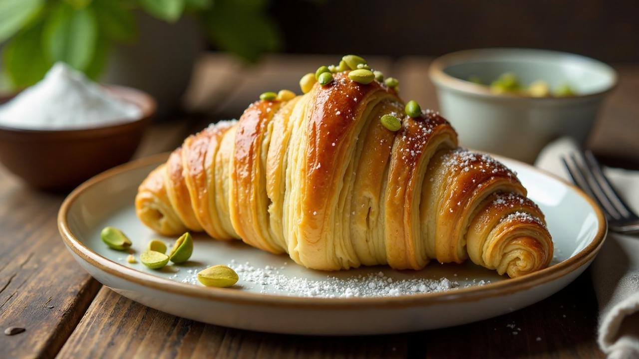 Croissants mit Pistazien und Vanille