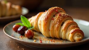 Croissants mit Tahini und Datteln