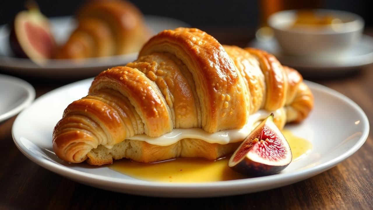 Croissants mit Ziegenkäse und Feigen