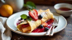 Crêpes mit Rübenkraut