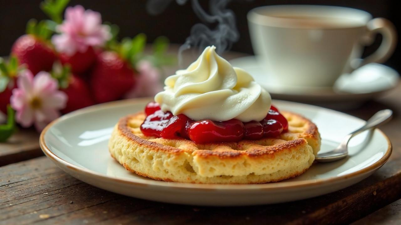 Crumpets mit clotted cream