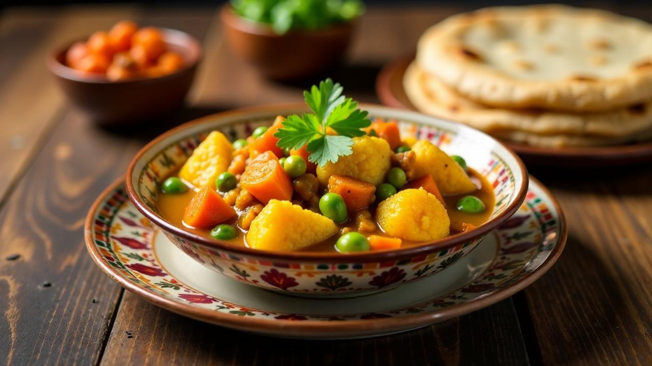 Curry Vegetables with Roti