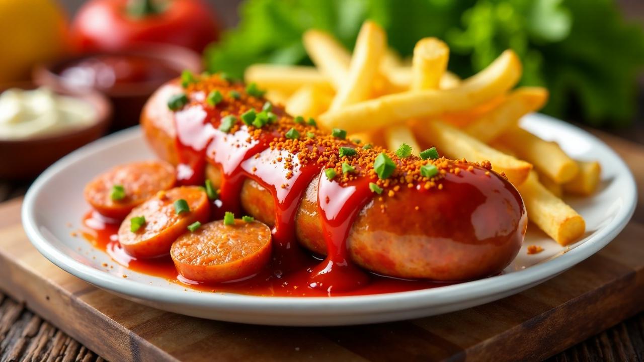 Currywurst für Kinder mit Mini-Pommes