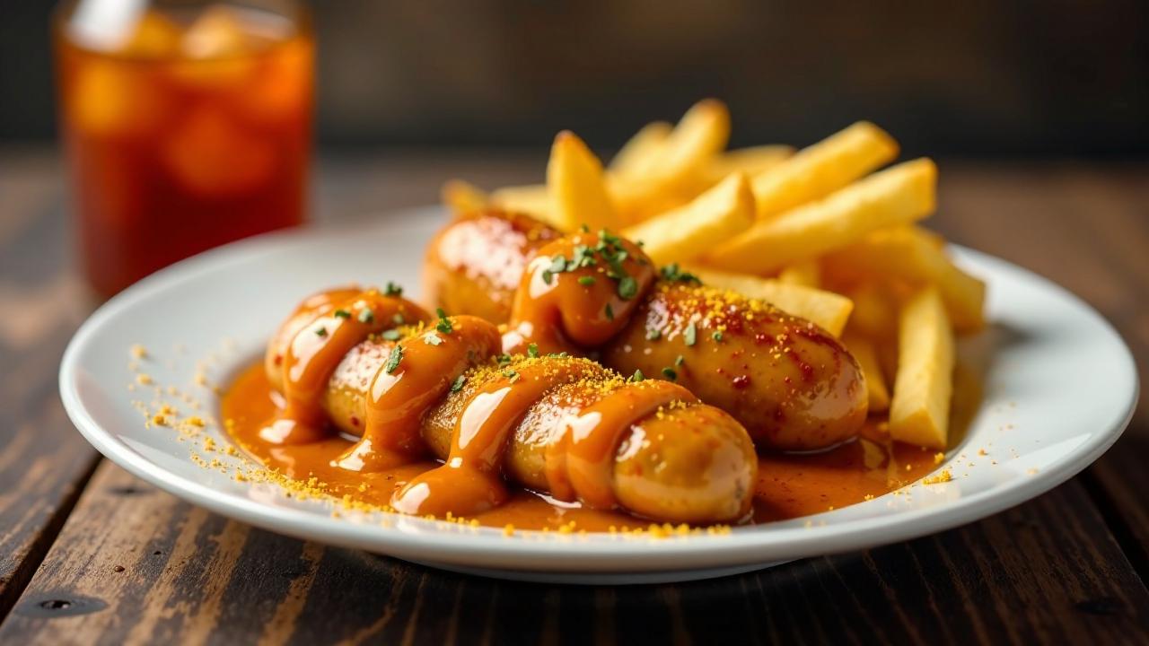 Currywurst mit Geflügelbratwurst