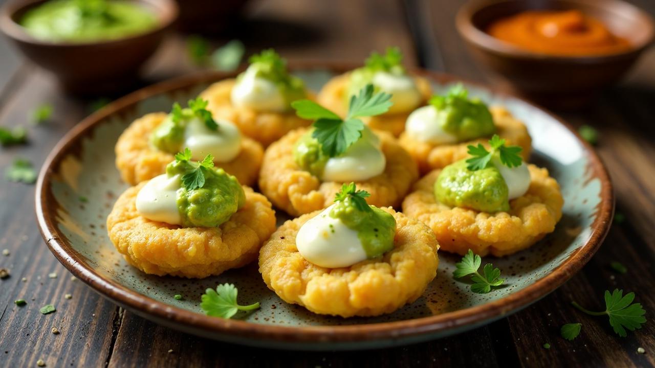 Dahi Puri (gefüllte Joghurt-Bällchen)