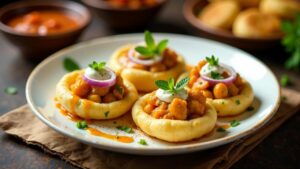 Dahi Puri mit Kartoffeln