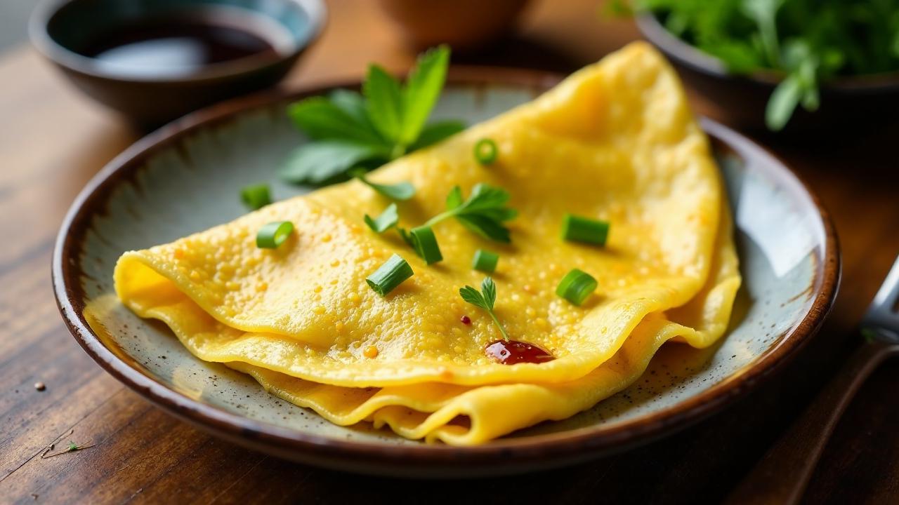 Dan Bing - Taiwanesisches Frühstücks-Crepe