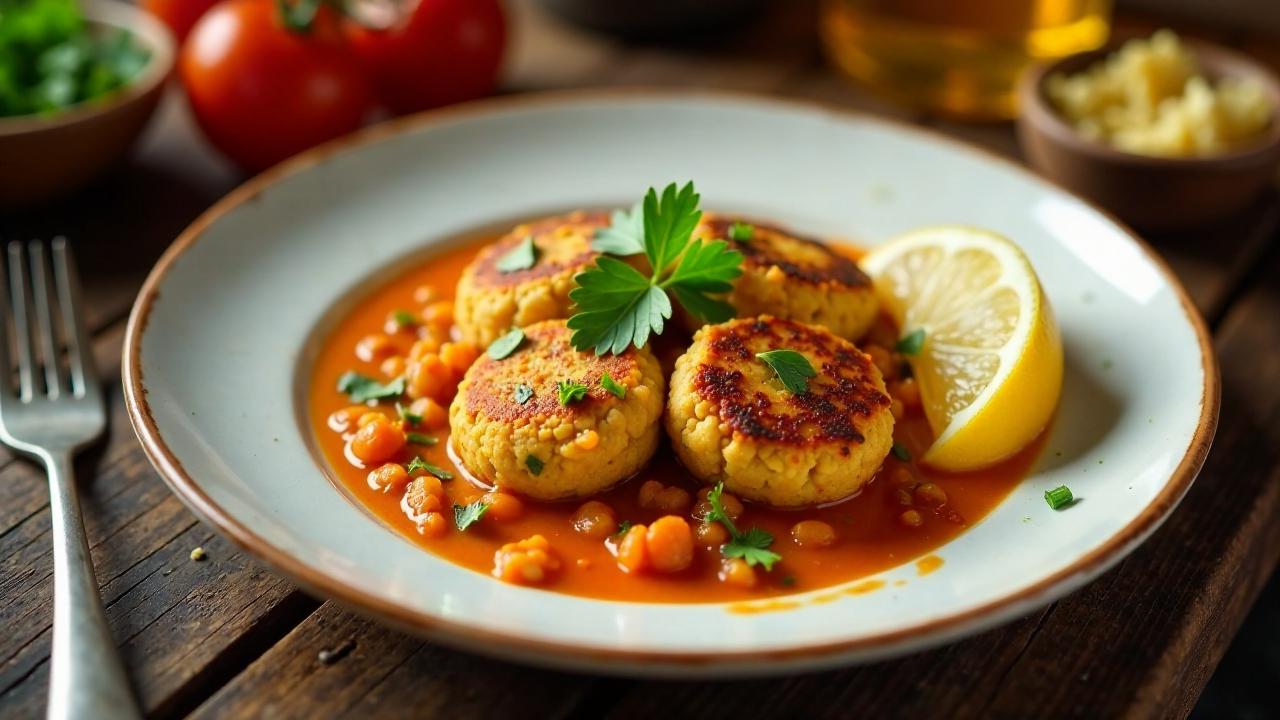 Dhokar Dalna - Linsenkuchen in Tomaten-Curry