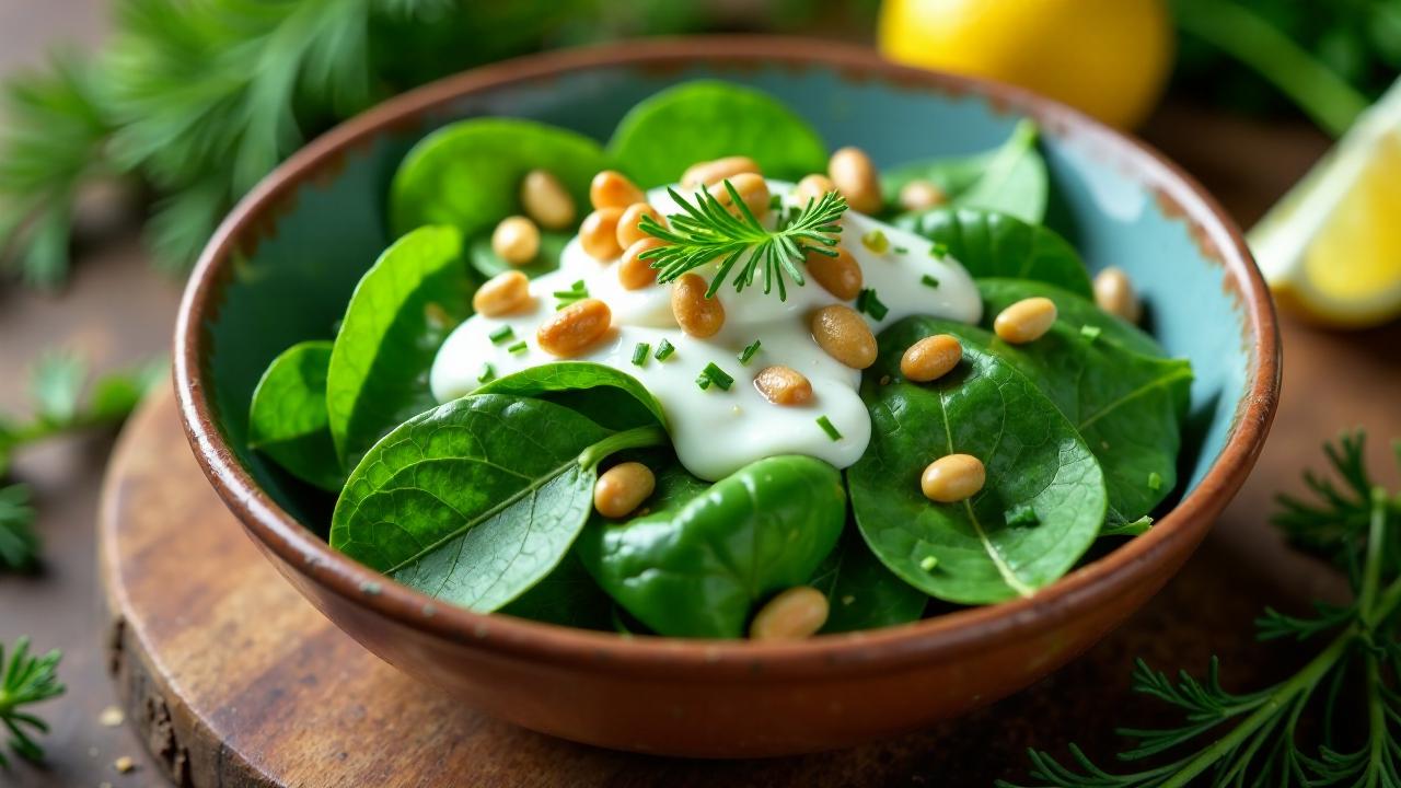 Dill-Spinatsalat mit Joghurt