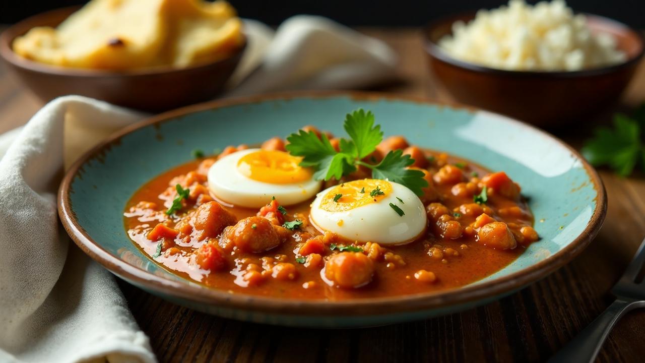 Dimer Dalna - Eier in Curry-Tomaten-Sauce