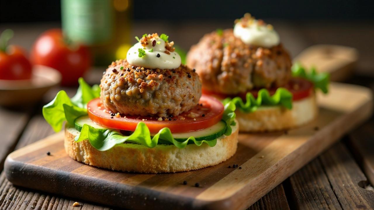 Dänisches Butterbrot mit Frikadeller