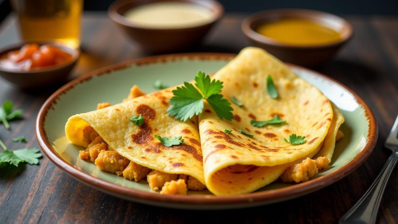 Dosas mit Kartoffelfüllung