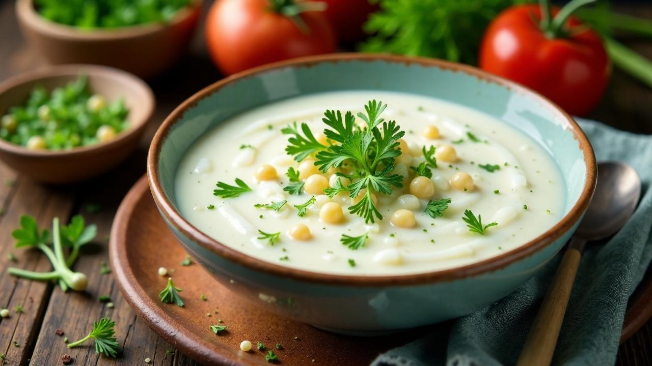 Dovgha (Joghurt-Suppe mit Kräutern)