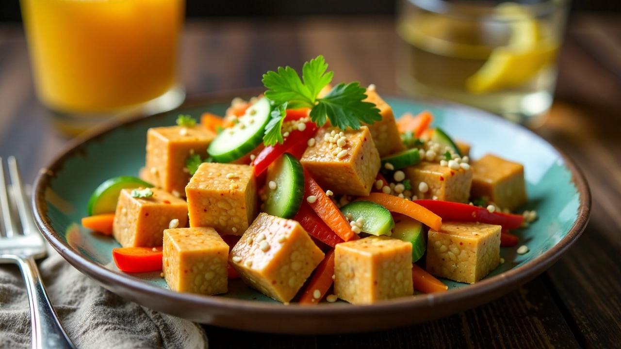 Dried Tofu Salad (Getrockneter Tofu-Salat)