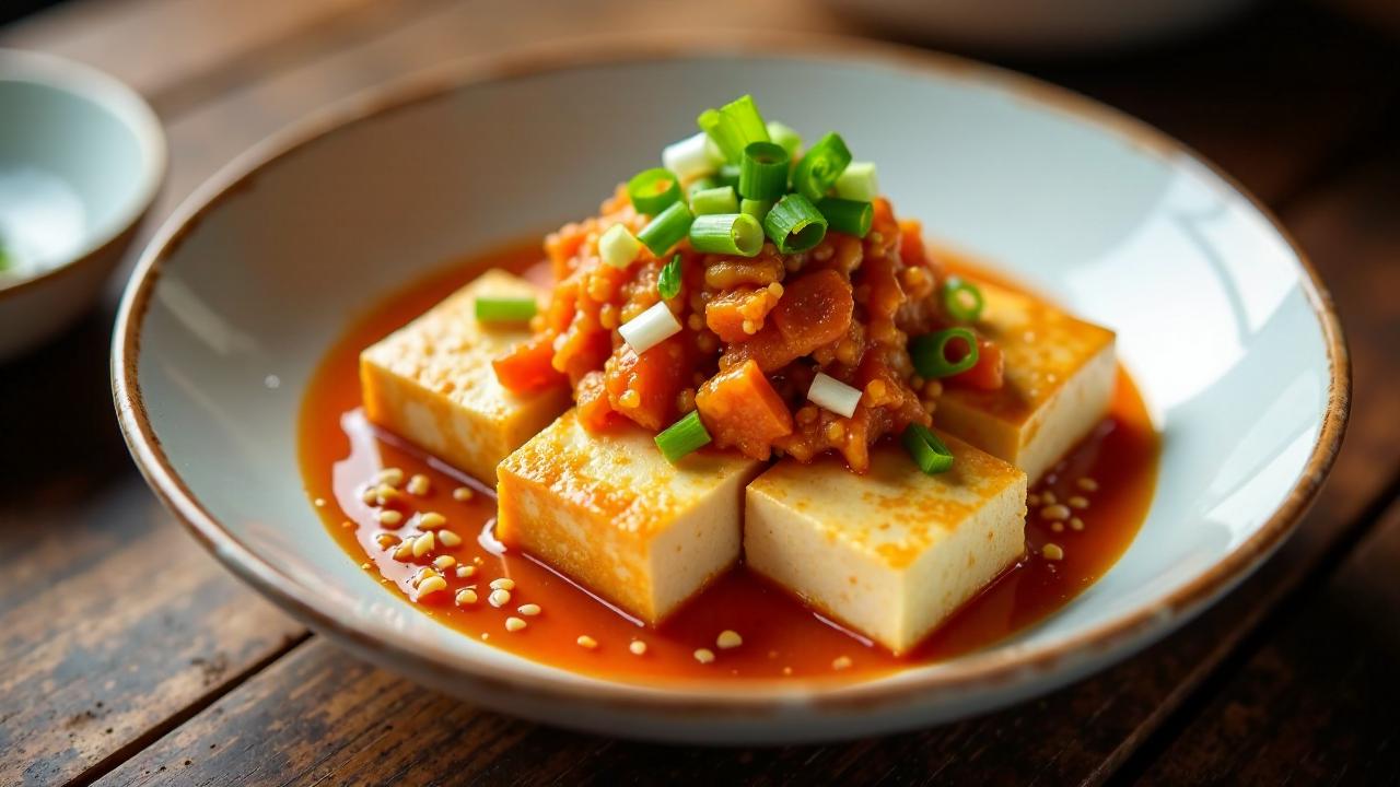 Dubu Kimchi (Tofu mit gebratenem Kimchi)