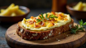 Dunkles Bauernbrot mit Griebenschmalz