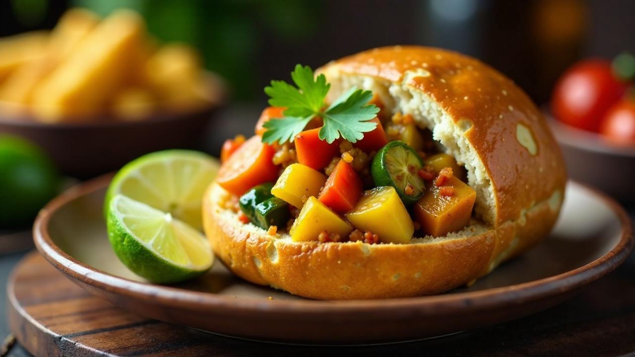 Durban Bunny Chow mit Gemüse