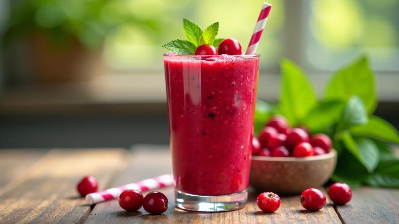 Dzērveņu smūtijs: Cranberry-Smoothie