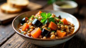 Eggplant and Lentil Stew