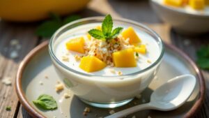 Einfacher Mango-Kokos-Quark