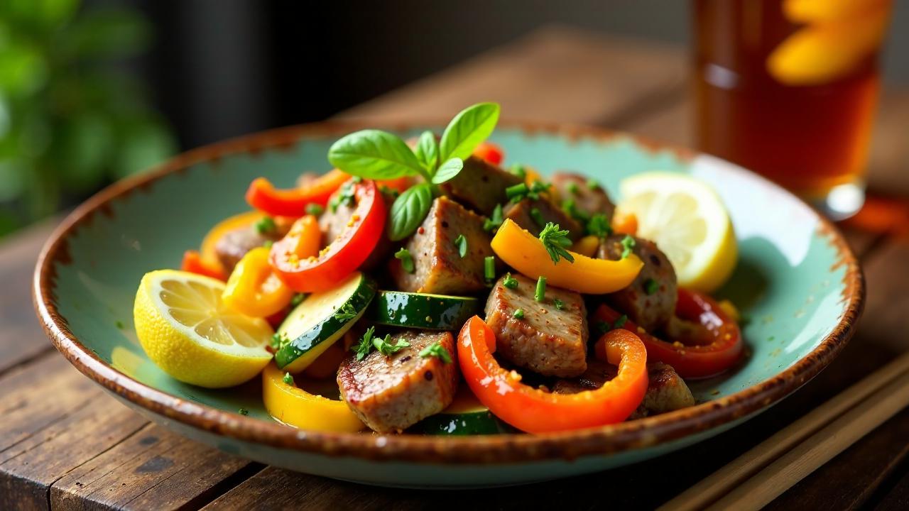 Emu Stir-Fry with Native Herbs