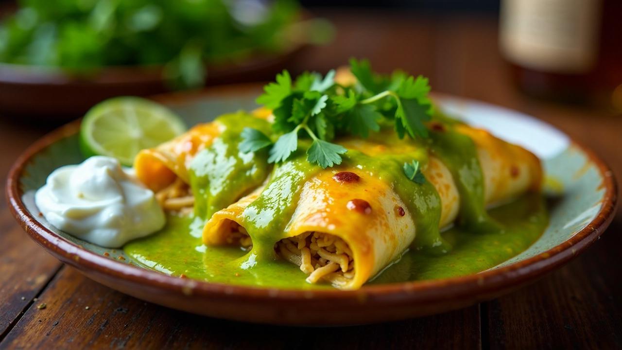 Enchiladas Verdes mit Hühnchen