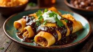 Enchiladas de Mole Negro