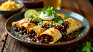 Enfrijoladas: Bohnen-Enchiladas