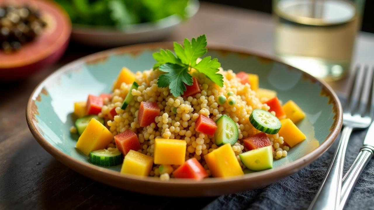 Ensalada de Quinua y Frutas: Quinoa-Fruchtsalat