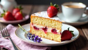 Erdbeer-Lavendel-Kuchen