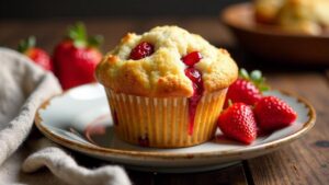 Erdbeer-Rhabarber-Muffins