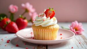 Erdbeer-Sahne-Cupcakes