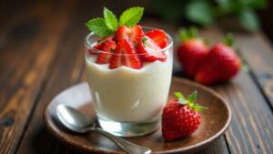 Erdbeeren mit Sago-Creme