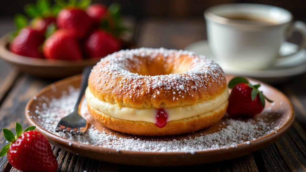 Erdbeerfüllung-Donut