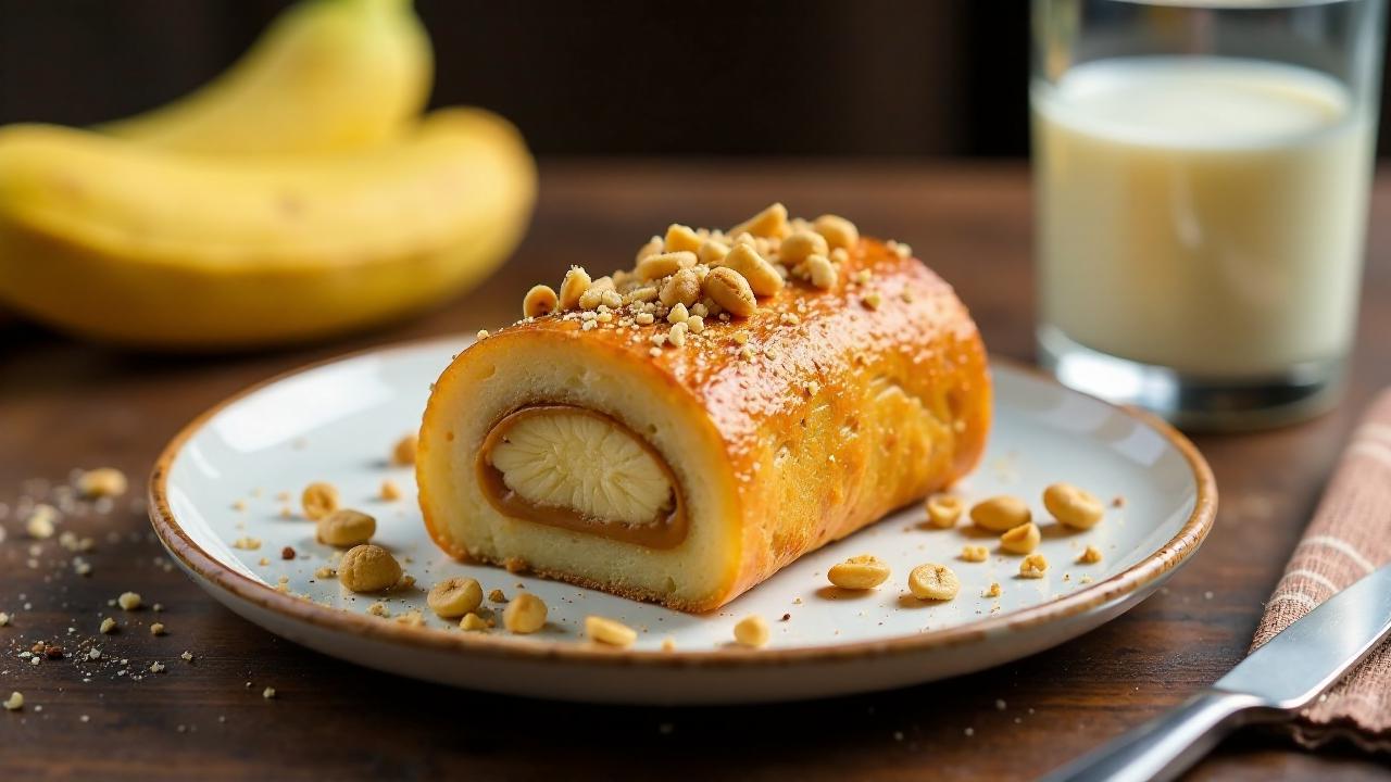 Erdnussbutter-Banane-Brötchen: Energie