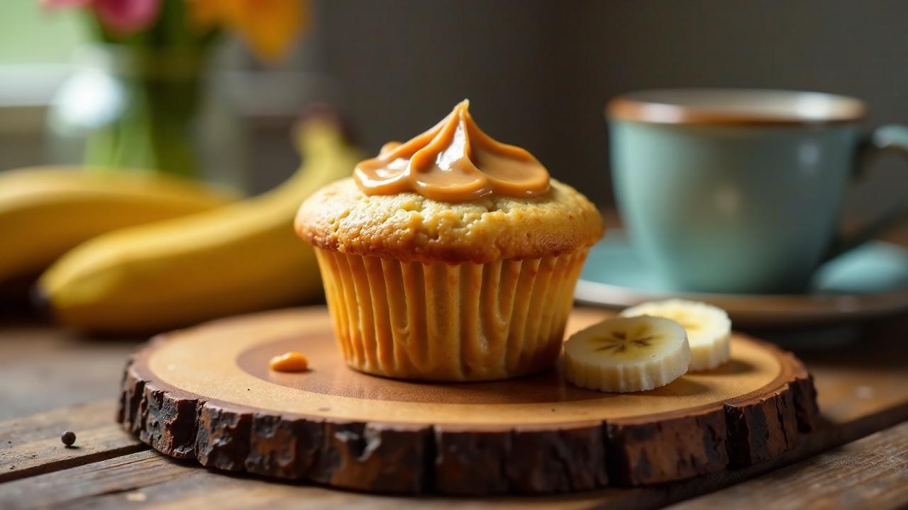 Erdnussbutter-Bananen-Muffins