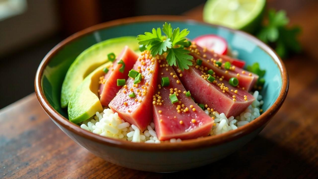 Erfrischender Ahi Tuna Poke Bowl