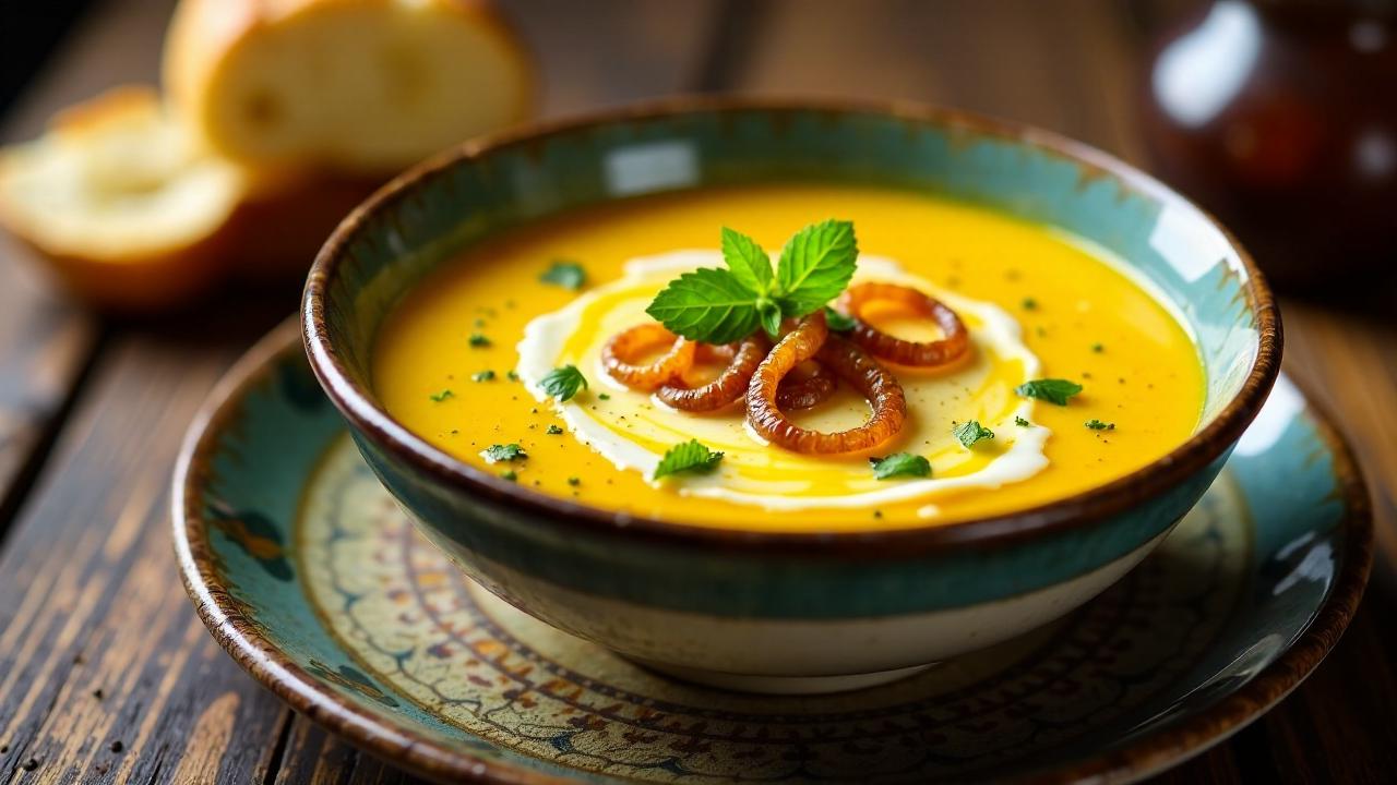 Eshkeneh - Persische Zwiebel-Eier-Suppe