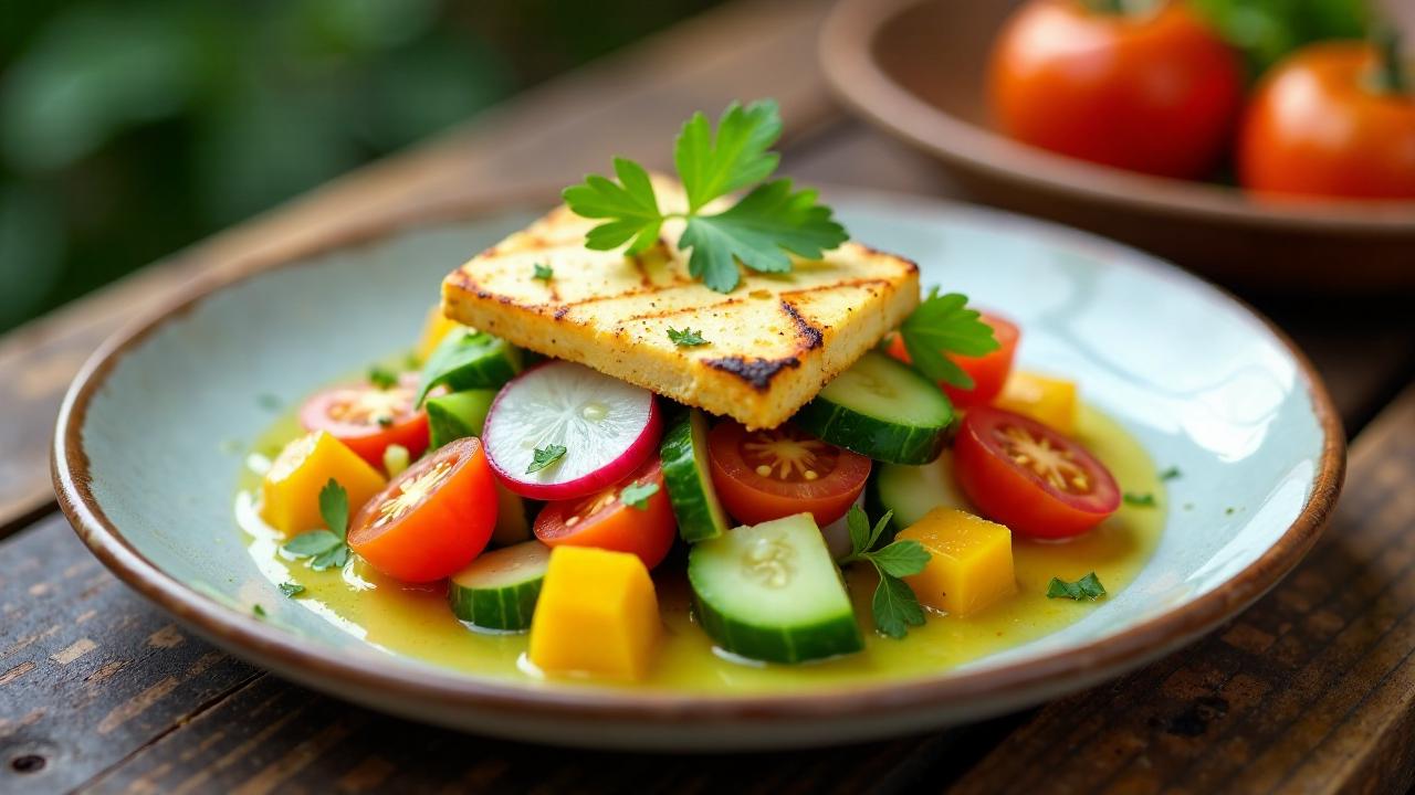 Farmer-Salat mit Halloumi