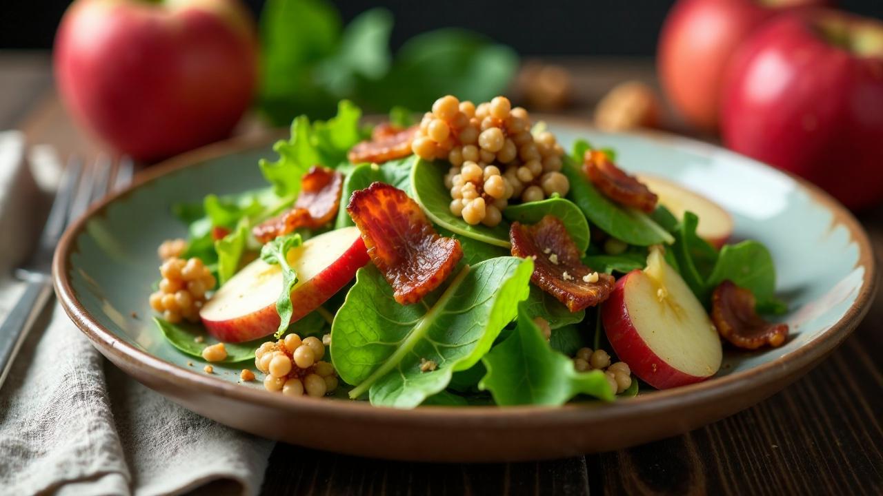 Feldsalat mit Speck und Äpfeln