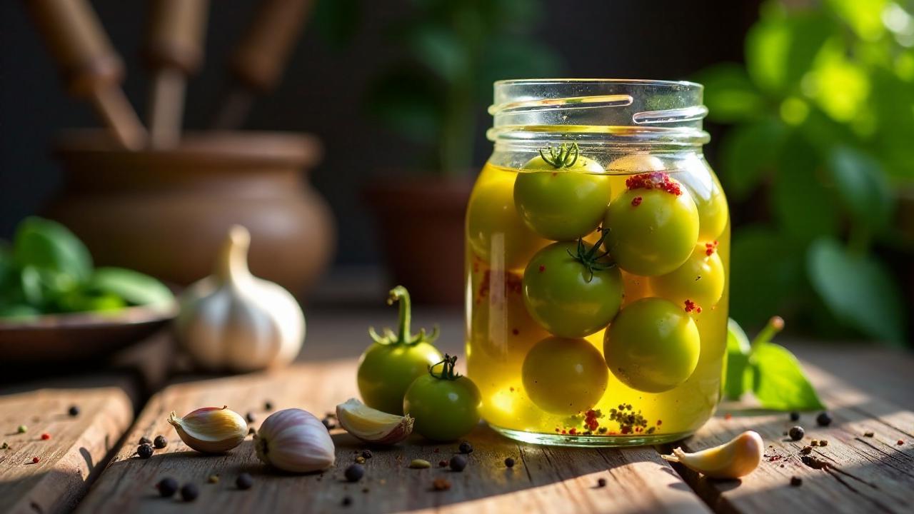 Fermentierte grüne Tomaten