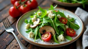 Feta-sienisalaatti - Feta-Pilz-Salat