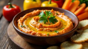 Feuriger Paprika-Feta-Dip