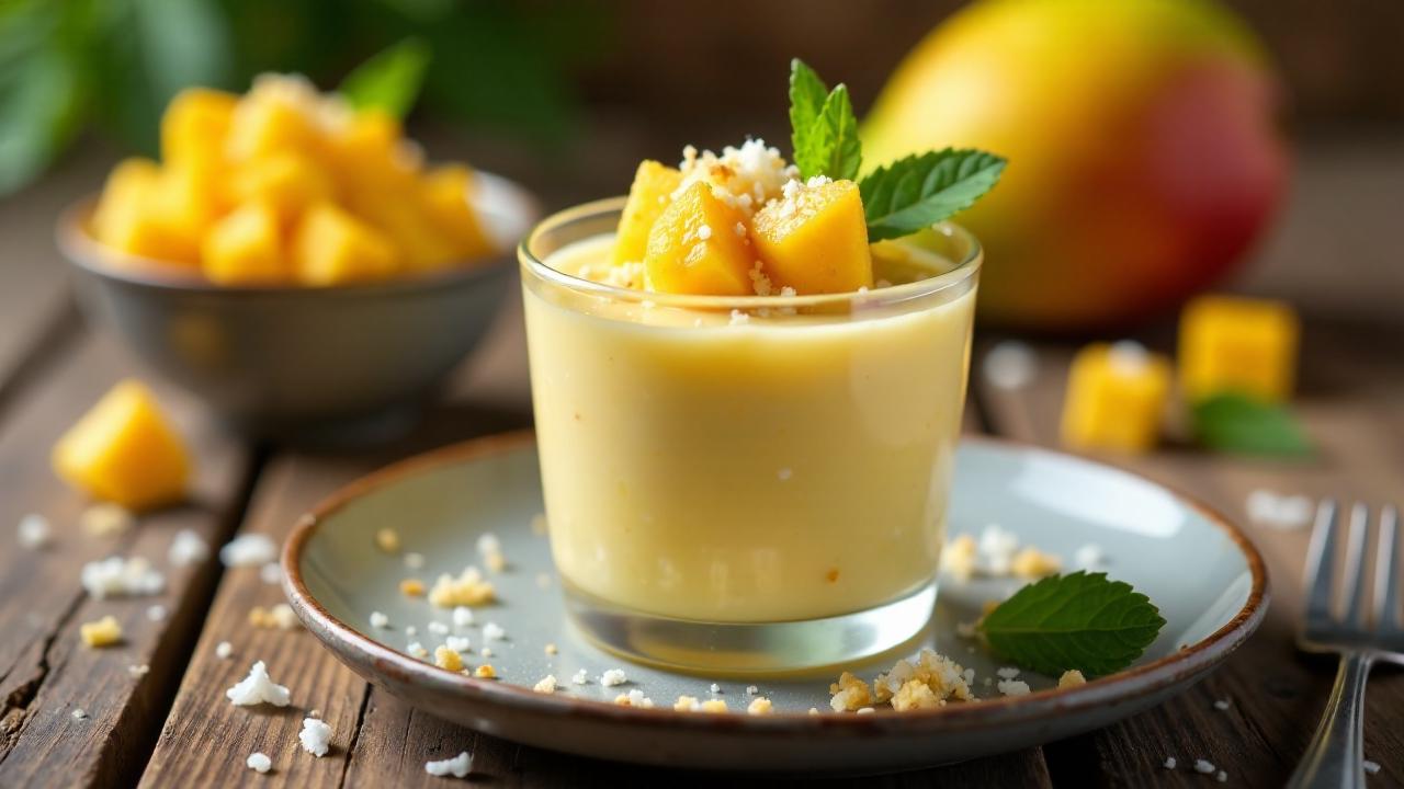 Fijianischer Mango-Kokos-Pudding