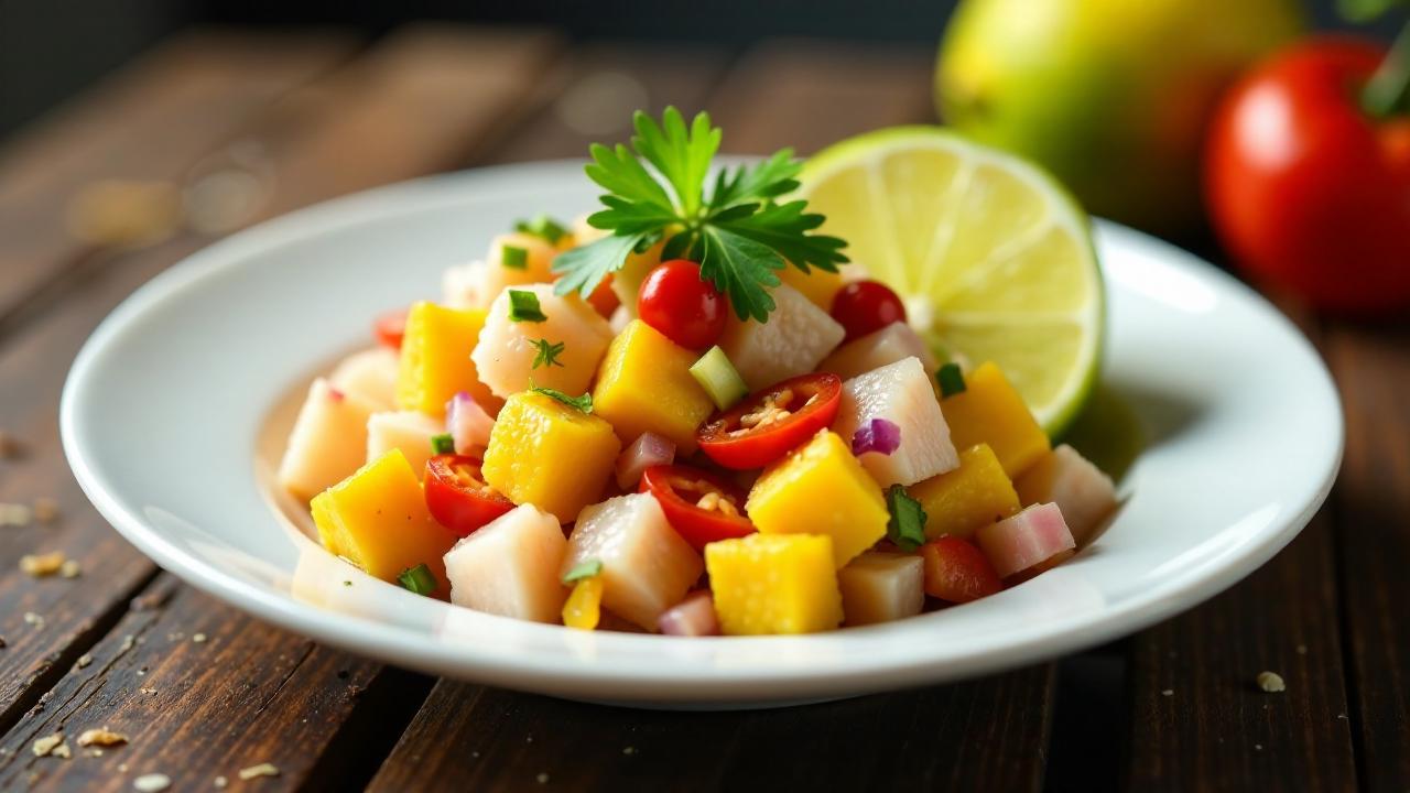 Fisch-Ceviche mit Mango und Chili