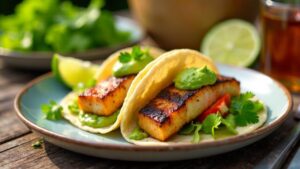 Fisch-Tacos mit Grüner Soße