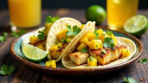 Fisch-Tacos mit Mango-Salsa